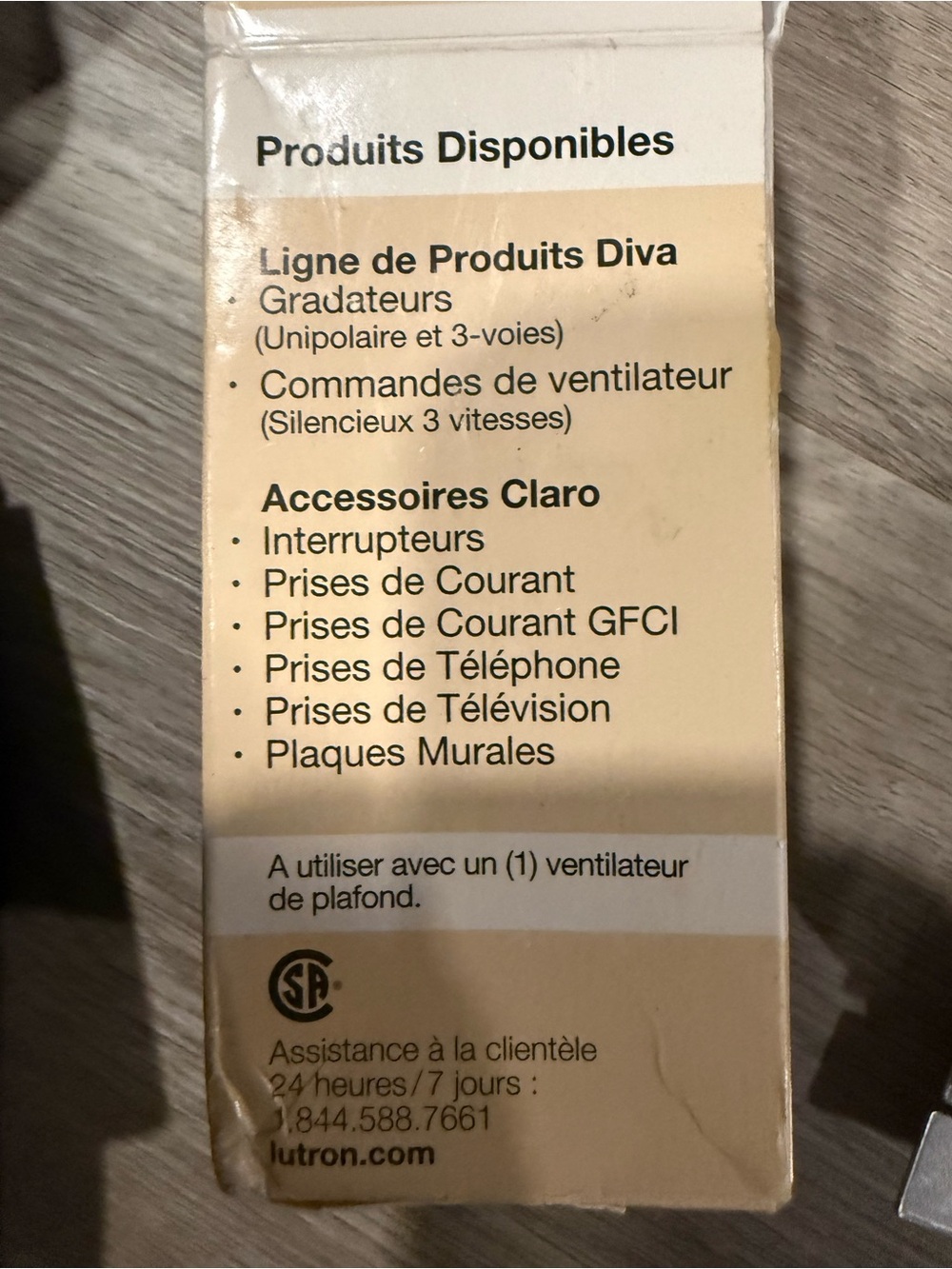 Claro White Fan-Speed Control Switch - Picture 9 of 10